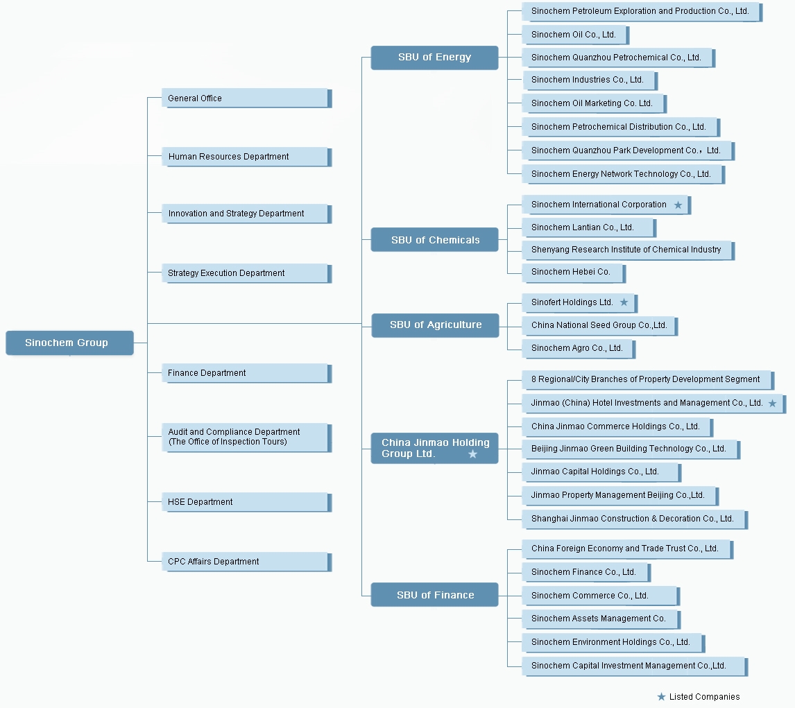 Sinochem Group > About Us > Organization Structure > Organization Structure